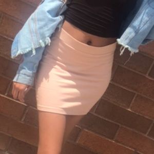Tan miniskirt